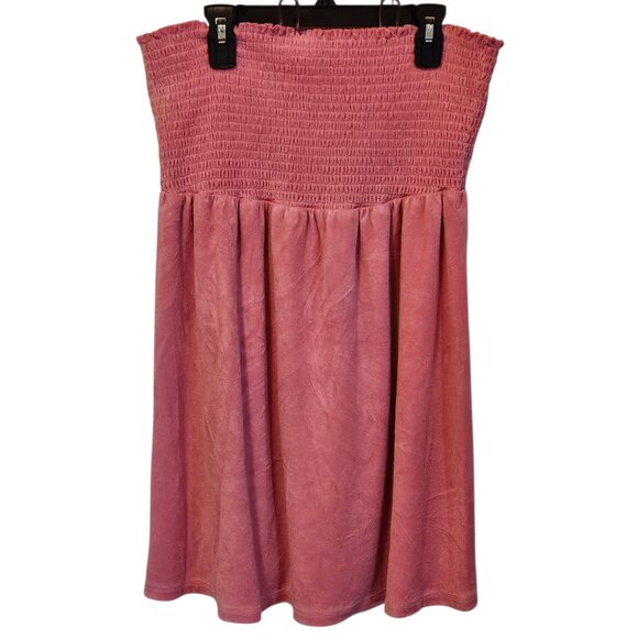 OP Y2K Halter Tube Top Mini Dress Juniors XL Strapless Smoked Terry Cloth Dress - Picture 1 of 4